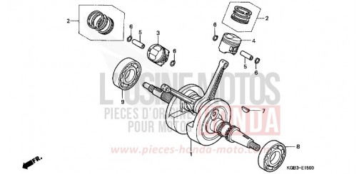 VILEBREQUIN/PISTON VT125CX de 1999